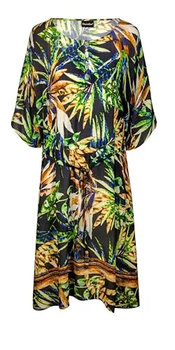 Charmline C3201 caftano black-leo taglia M copricostume
