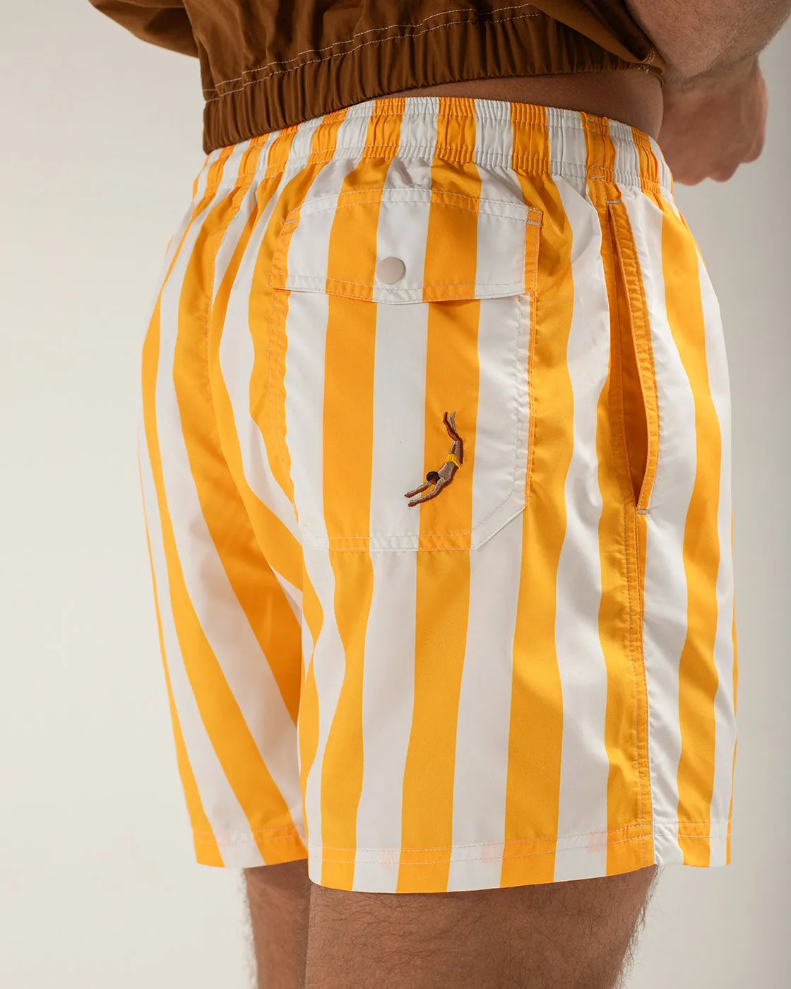 Mosso Sunwear Stripe boxer mare ocra a righe
