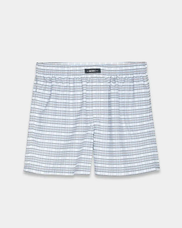 Mosso Sunwear Micro Check costume blu quadretti poliestere