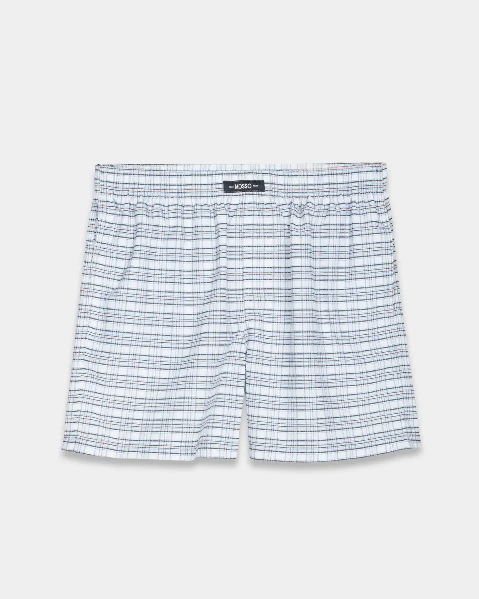 Mosso Sunwear Micro Check costume blu quadretti poliestere