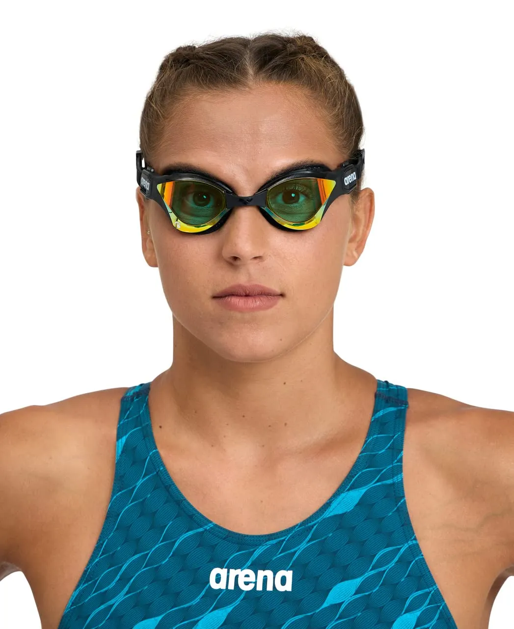 Arena Cobra Tri Swipe occhialini Yellow Copper-Black UV