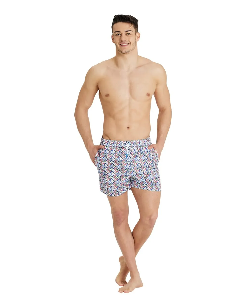 Arena Allover boxer mare uomo White Multi taglia L