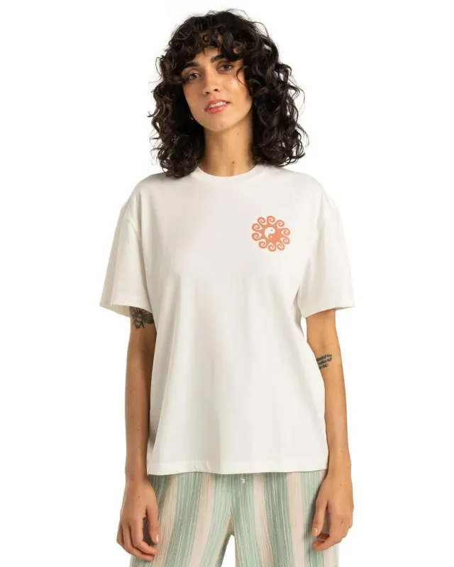 Billabong Sunshine Living T-Shirt Donna Maniche Corte Taglia M Cotone