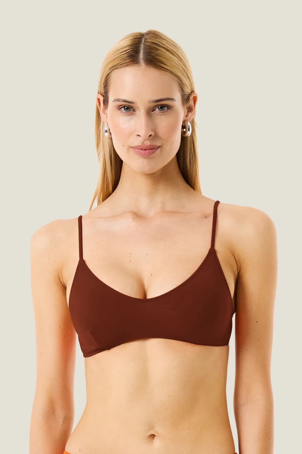 4 Giveness Exchange Color top bikini tinta unita coppe removibili