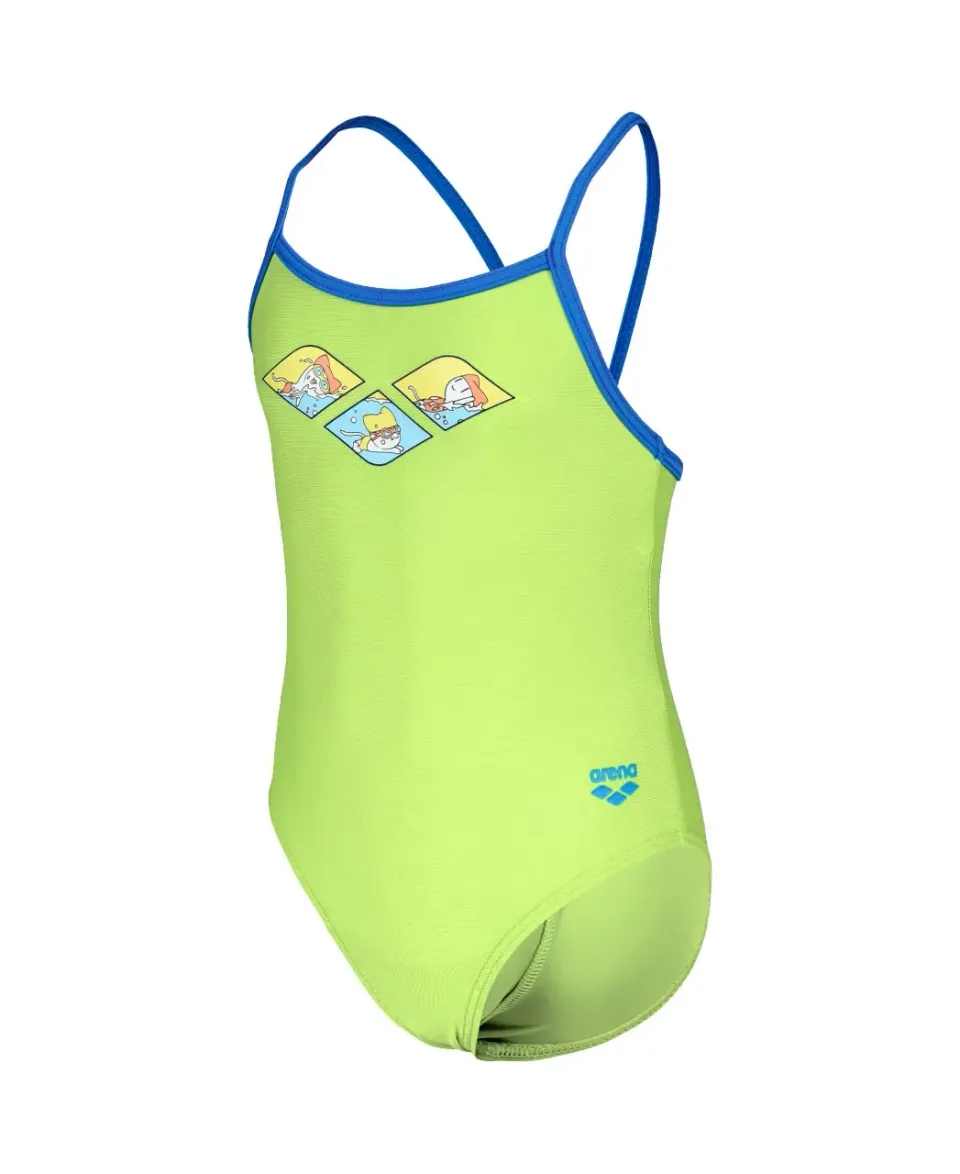 Arena Training Intero Bambina Turchese Freak Rose