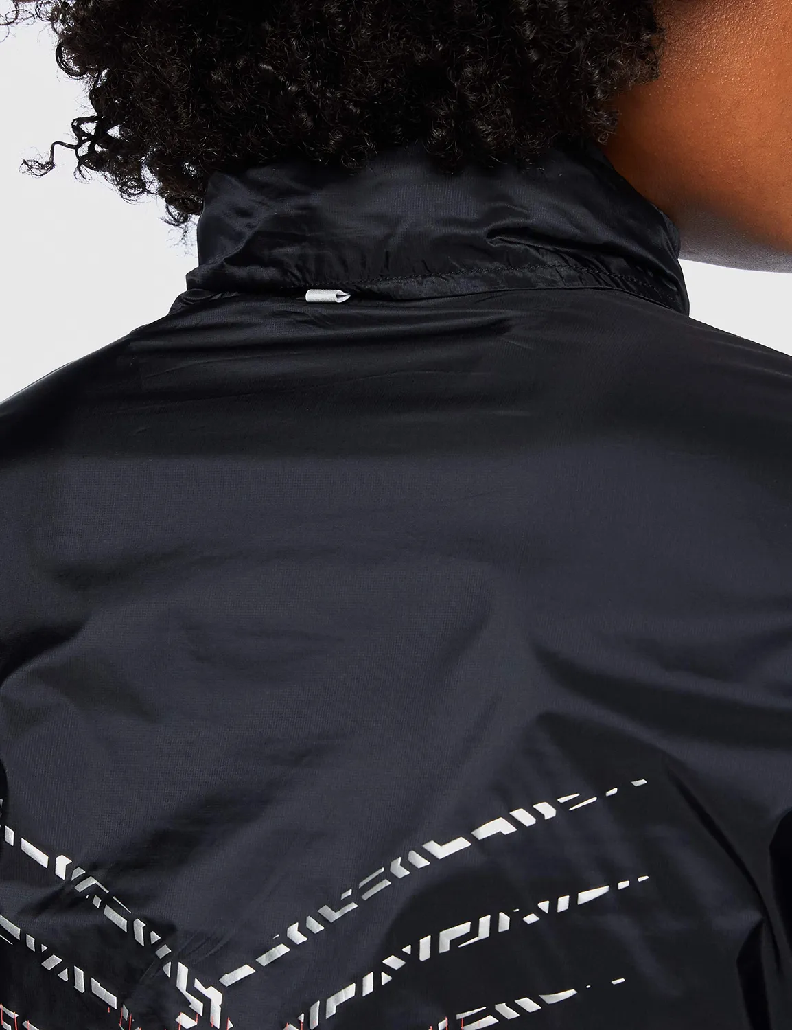 Arena Windbreaker giacca antivento donna nero-rosso L
