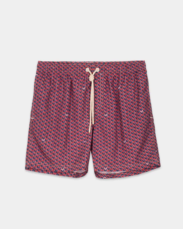 Mosso Sunwear boxer mare uomo rosso grains