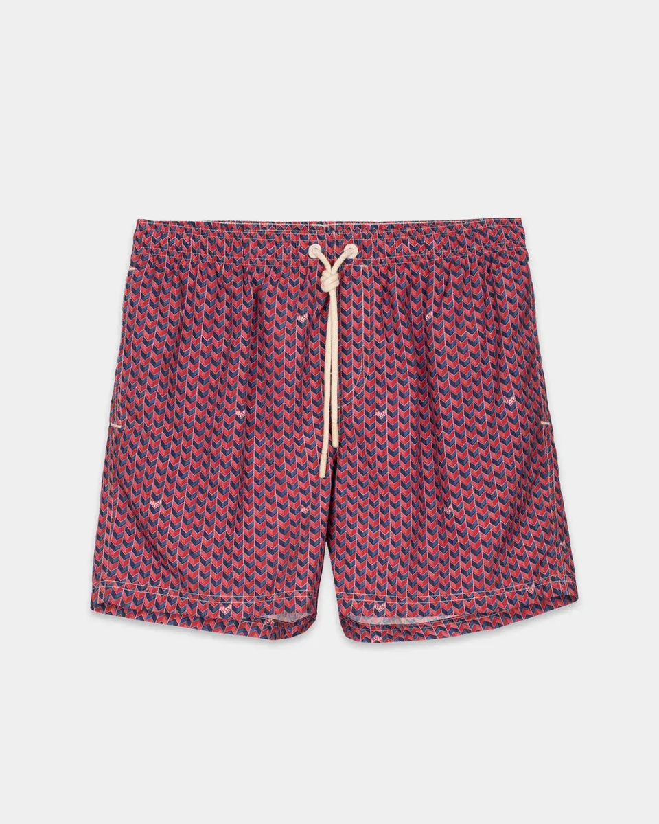 Mosso Sunwear boxer mare uomo rosso grains