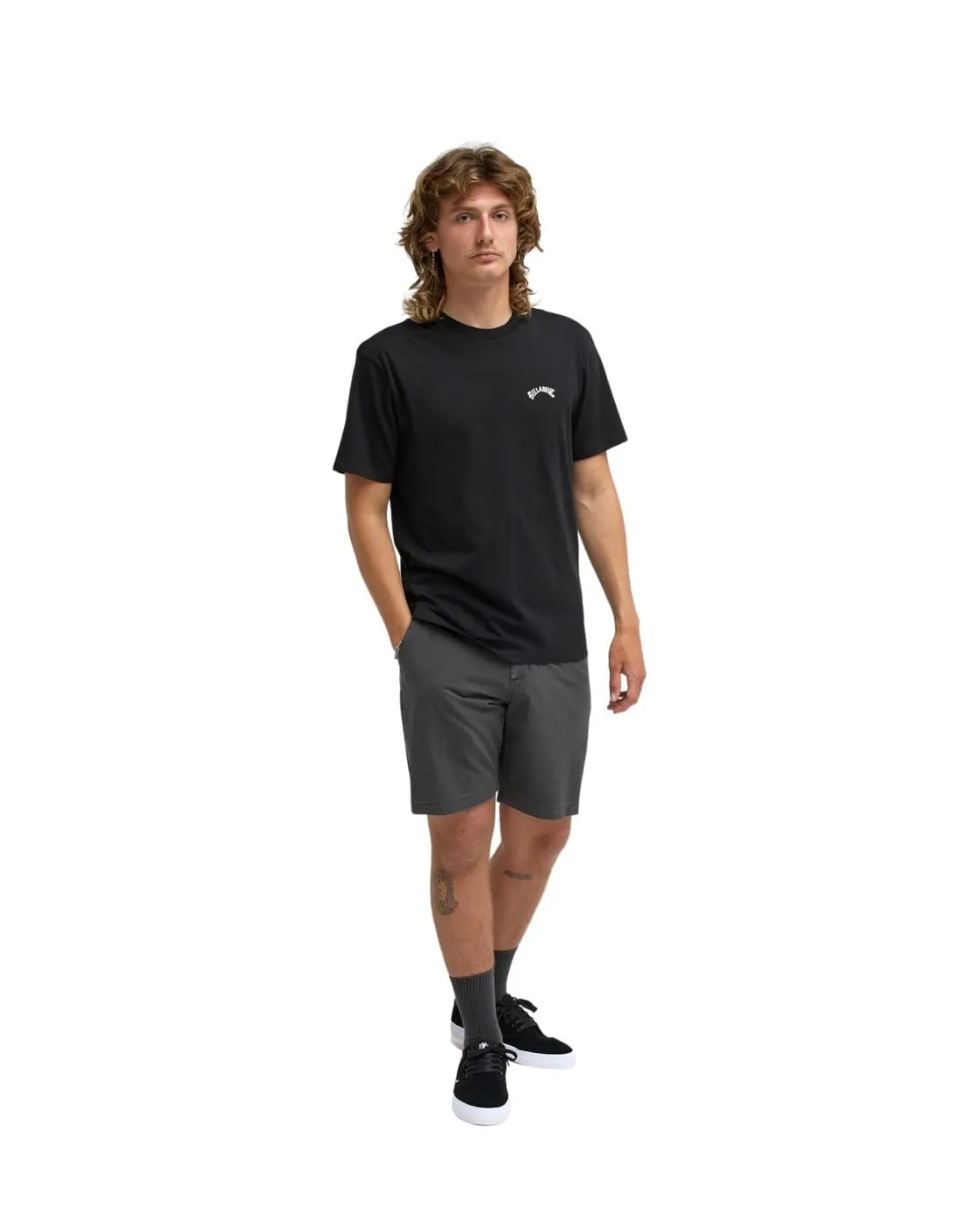 Billabong Arch Crew SS T-Shirt Uomo Cotone Bianco