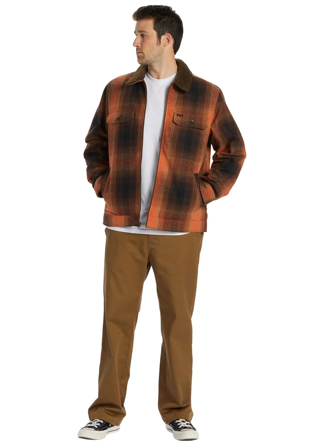 Billabong Barlow Sherpa giacca a vento marrone antivento
