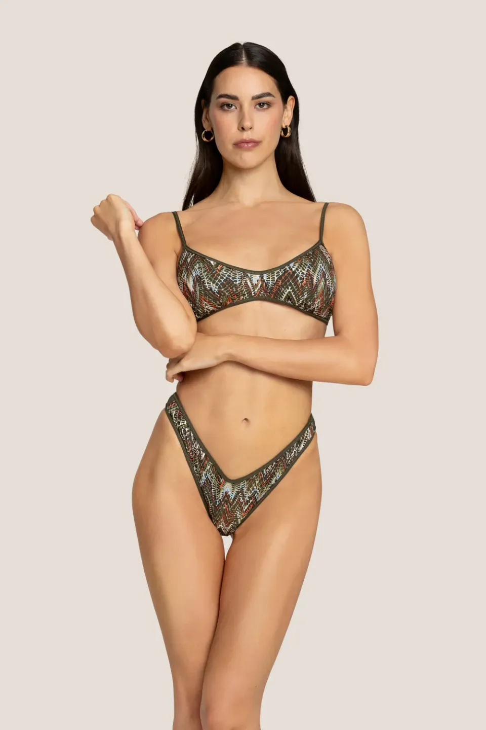 4Giveness V Geometrical Net bikini donna rete