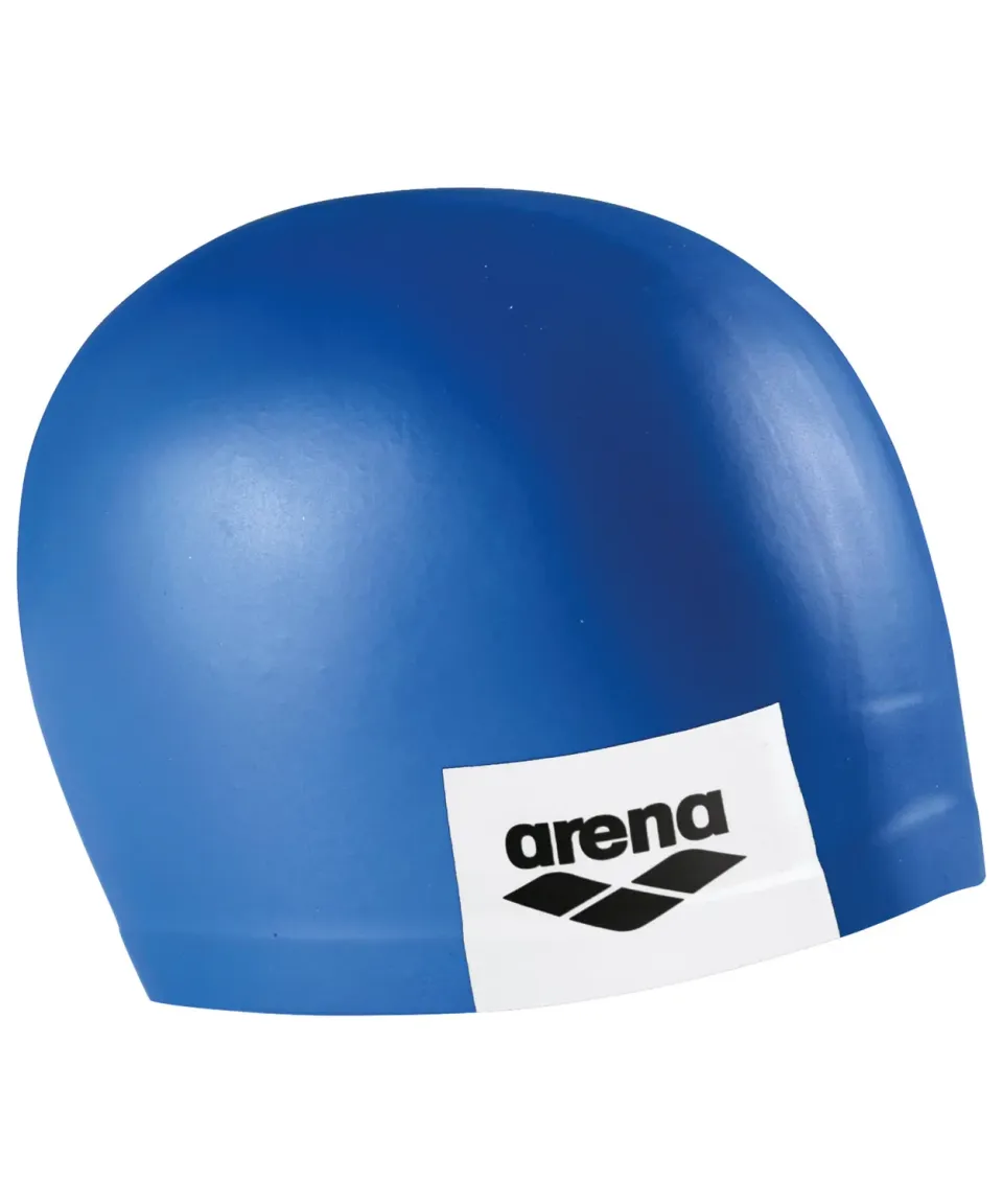 Arena Logo Moulded cuffia nuoto blu silicone
