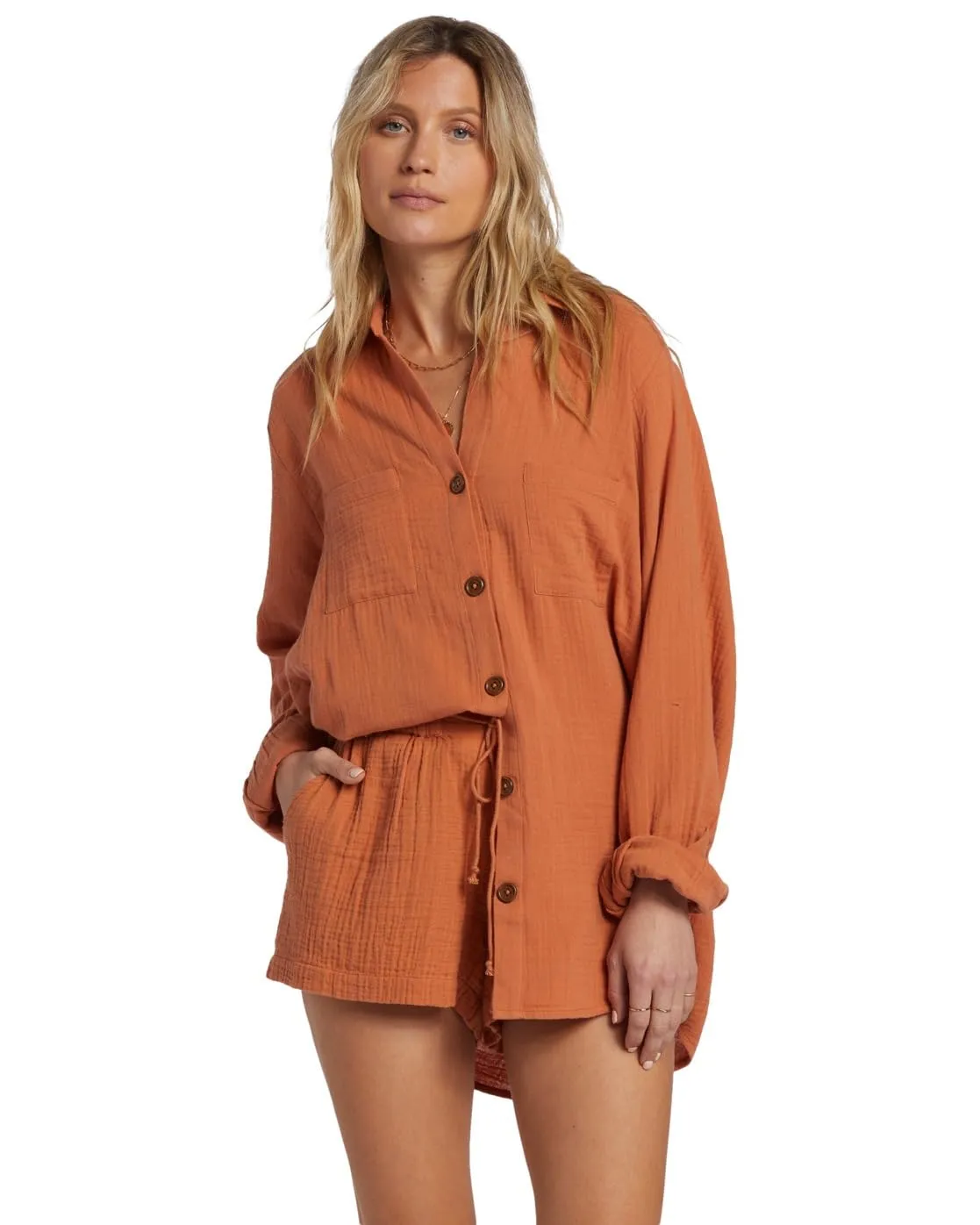 Billabong Swell Blouse Blusa Donna Garza Cristallo Salato Tasche