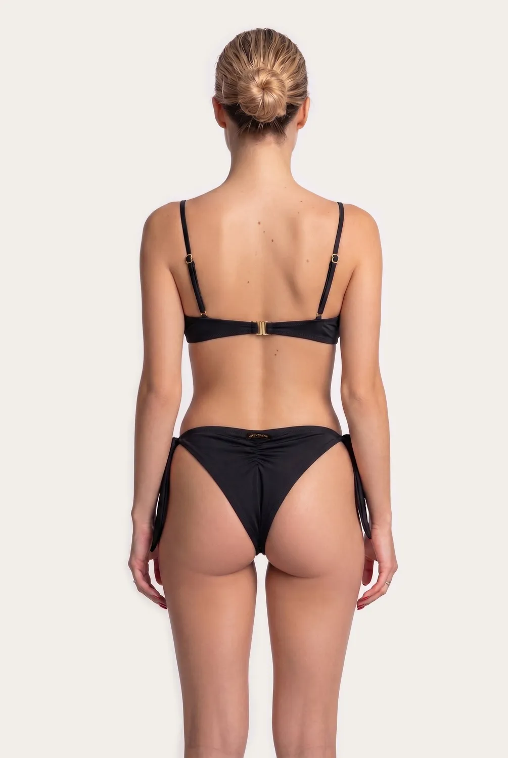 4 Giveness Lace Set bikini balconcino nero con pizzo