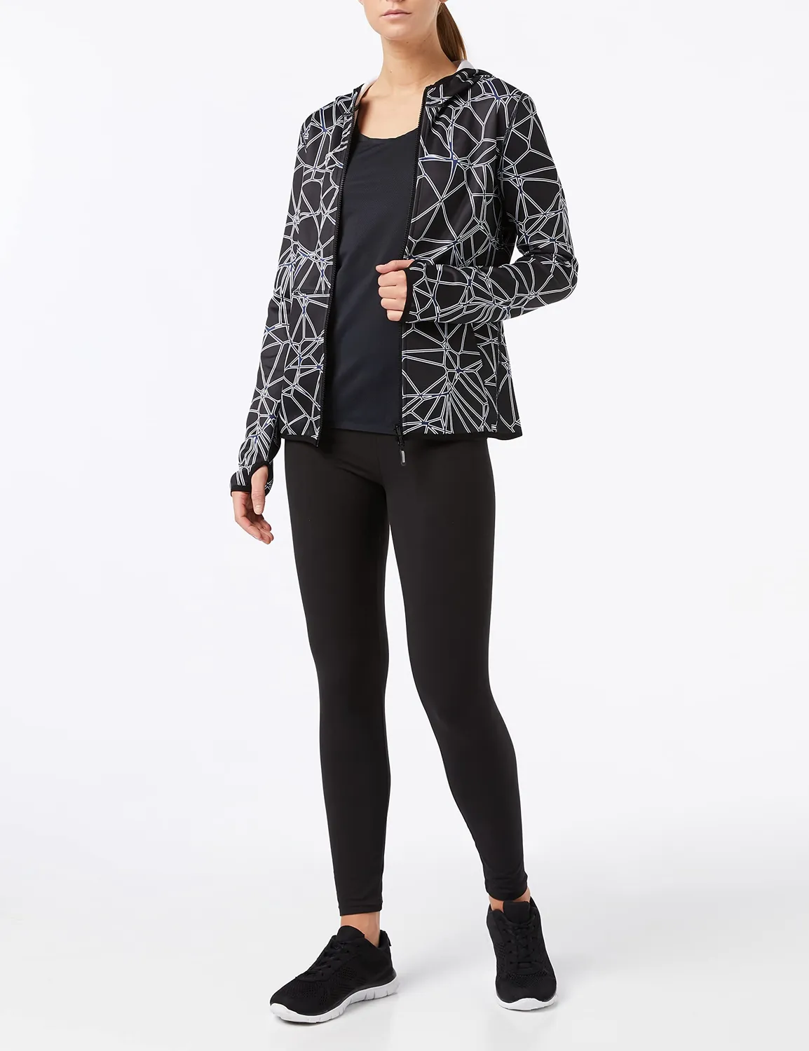 Arena Hooded Spacer giacca reversibile donna con cappuccio