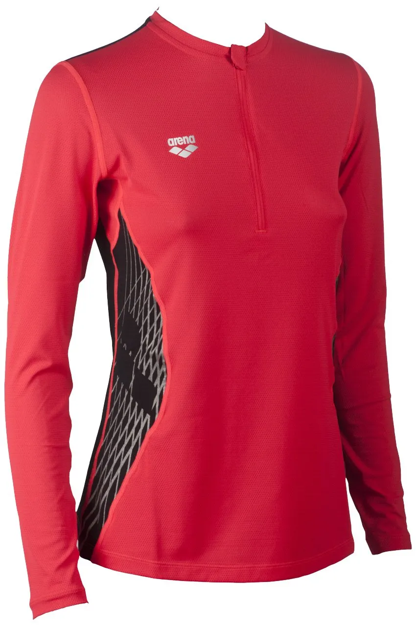 Arena W Run H/Z Maglia Donna Running Maniche Lunghe Zip