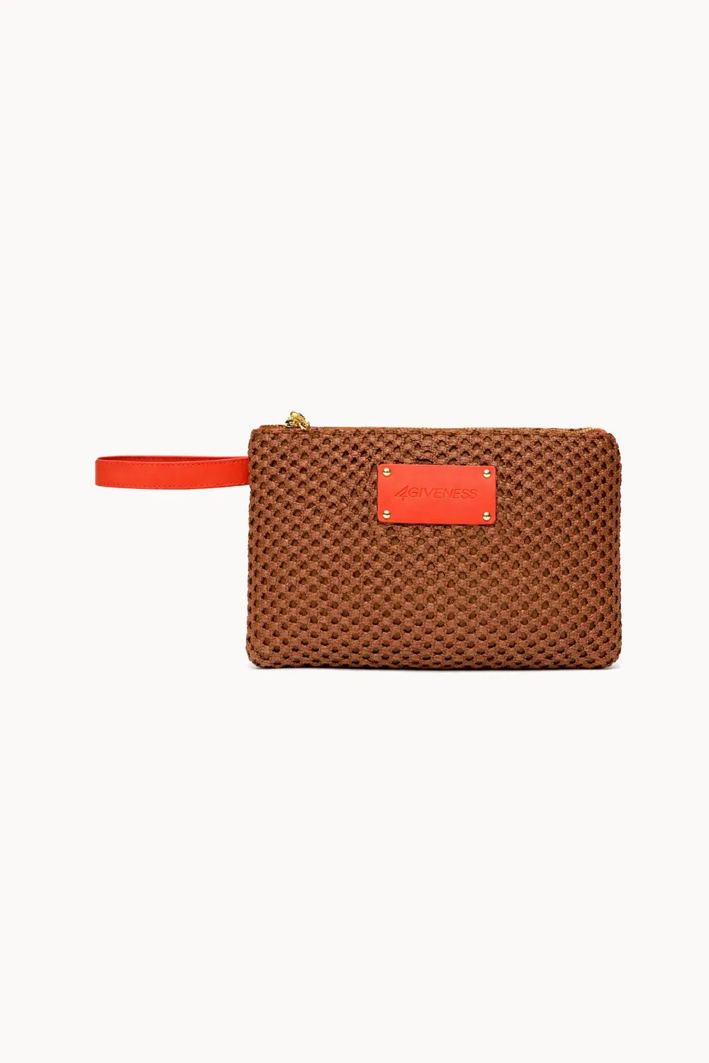4 Giveness Pochette Donna Sand-Nero in Tessuto