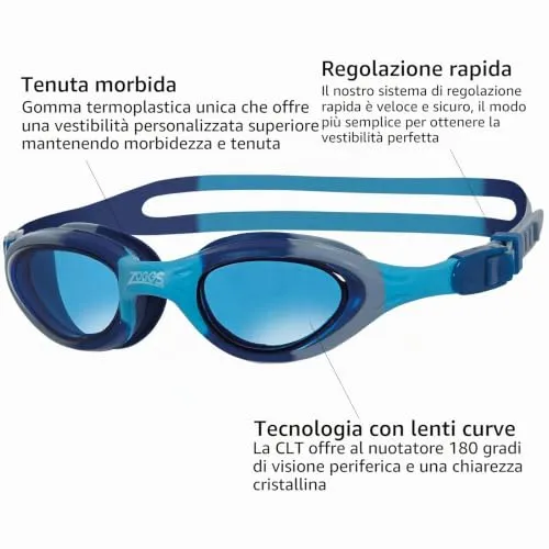 Zoggs Super Seal Junior occhialini 6-14 anni blu camo