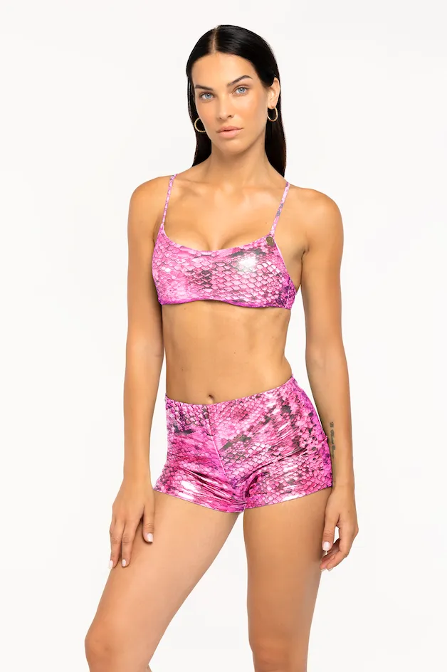 4 Giveness Rainbow Boa short lycra bimba animalier verde