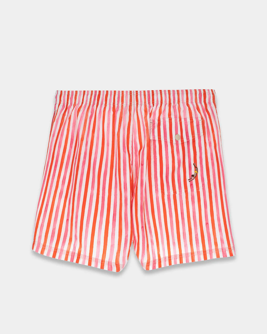 Mosso Sunwear boxer mare uomo corallo wave righe