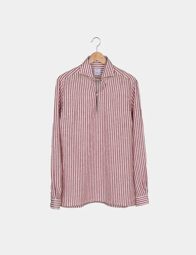 Ripa Ripa Capri Righe Rosse camicia lino a righe