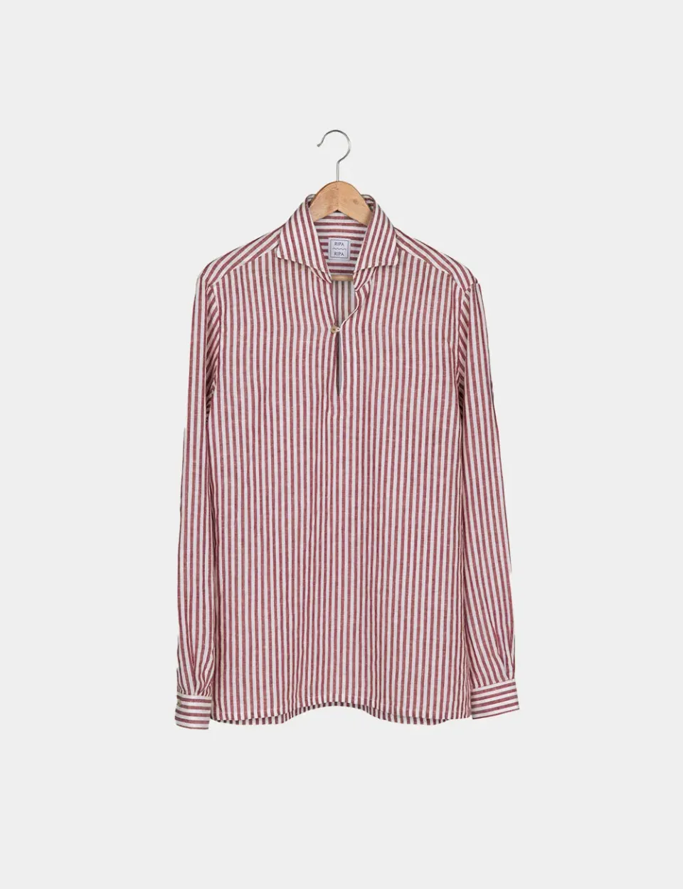 Ripa Ripa Capri Righe Rosse camicia lino a righe