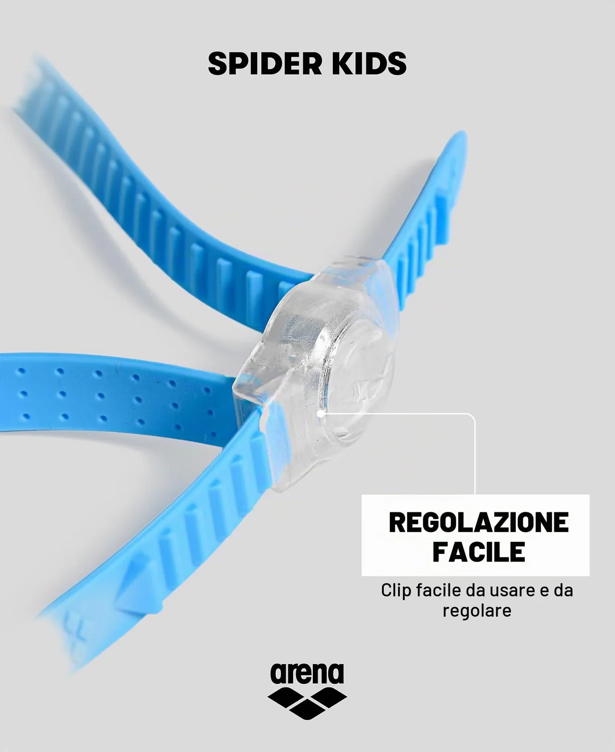 Arena Spider Kids occhialini multicolor lenti scure 2-5 anni