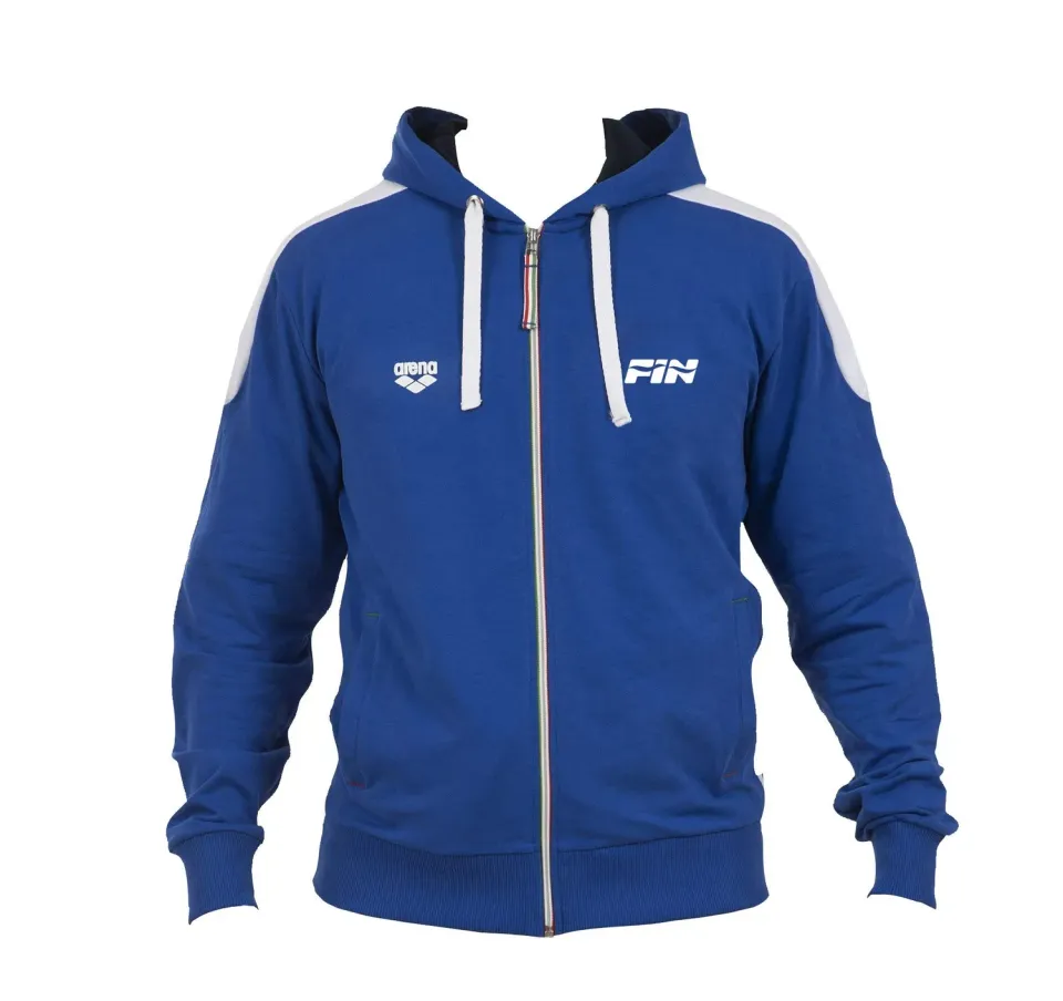 Arena Fin II Hooded F/Z felpa unisex con cappuccio e zip