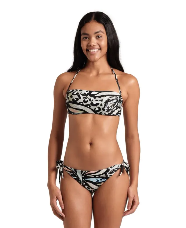 Arena Water Print bikini fascia due pezzi coppe fisse
