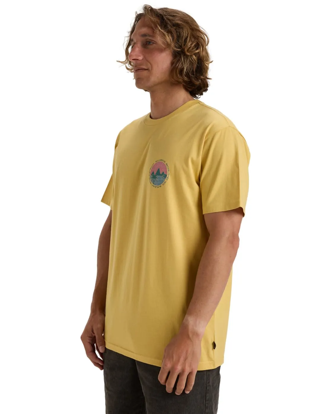 Billabong Brightness SS t-shirt uomo L Senape cotone