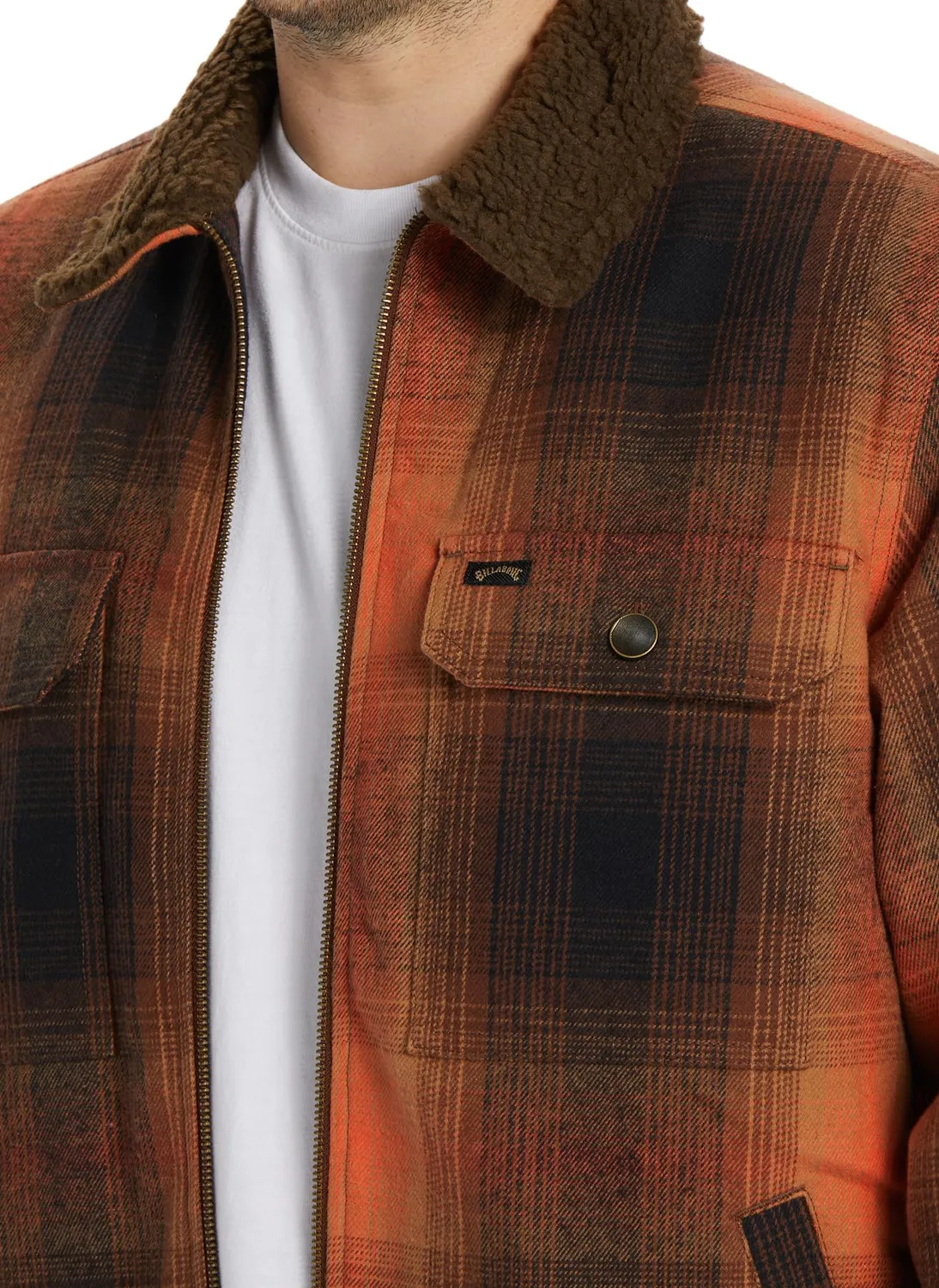Billabong Barlow Sherpa giacca a vento marrone antivento