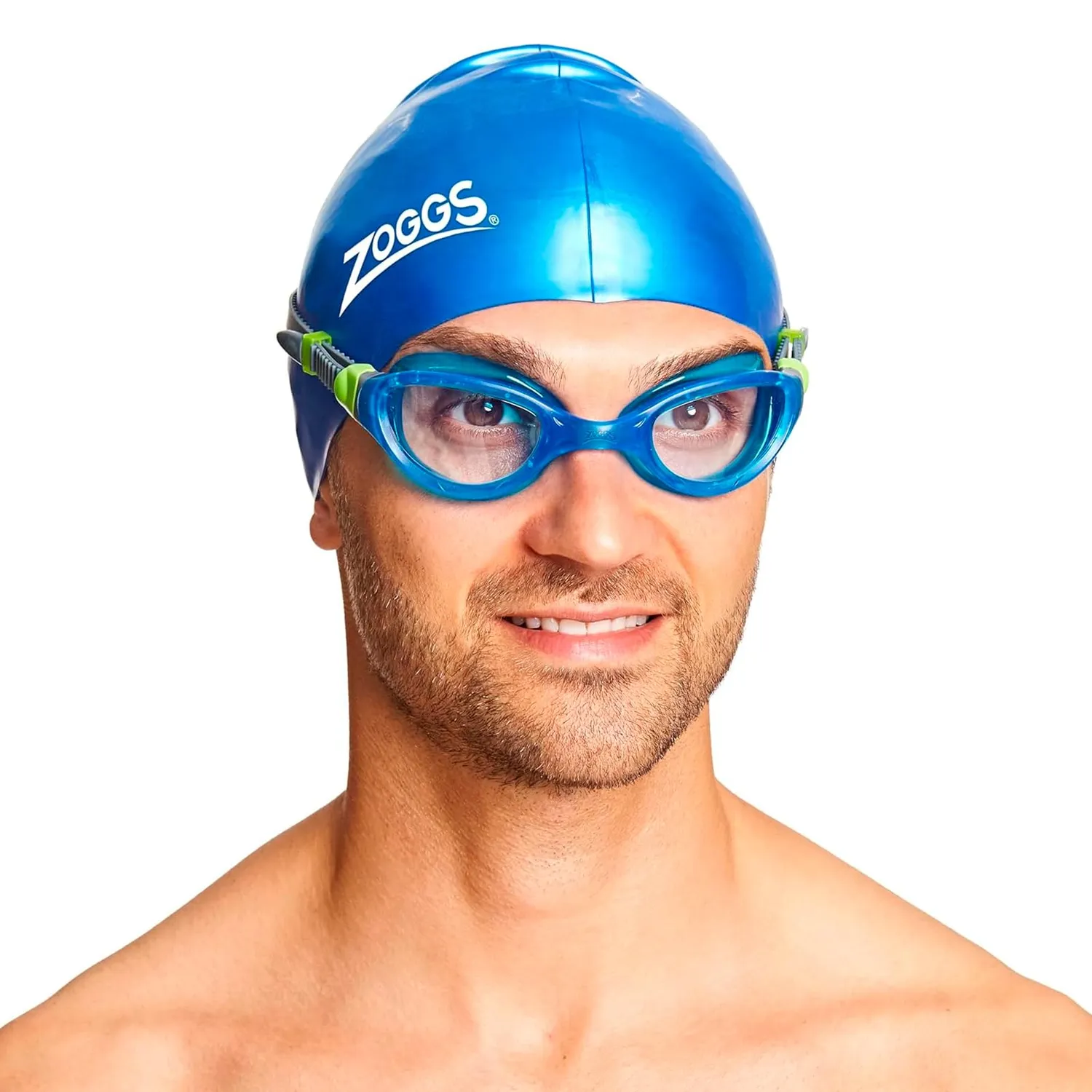 Zoggs Phantom 2.0 occhialini nuoto trasparente blu grigio interno