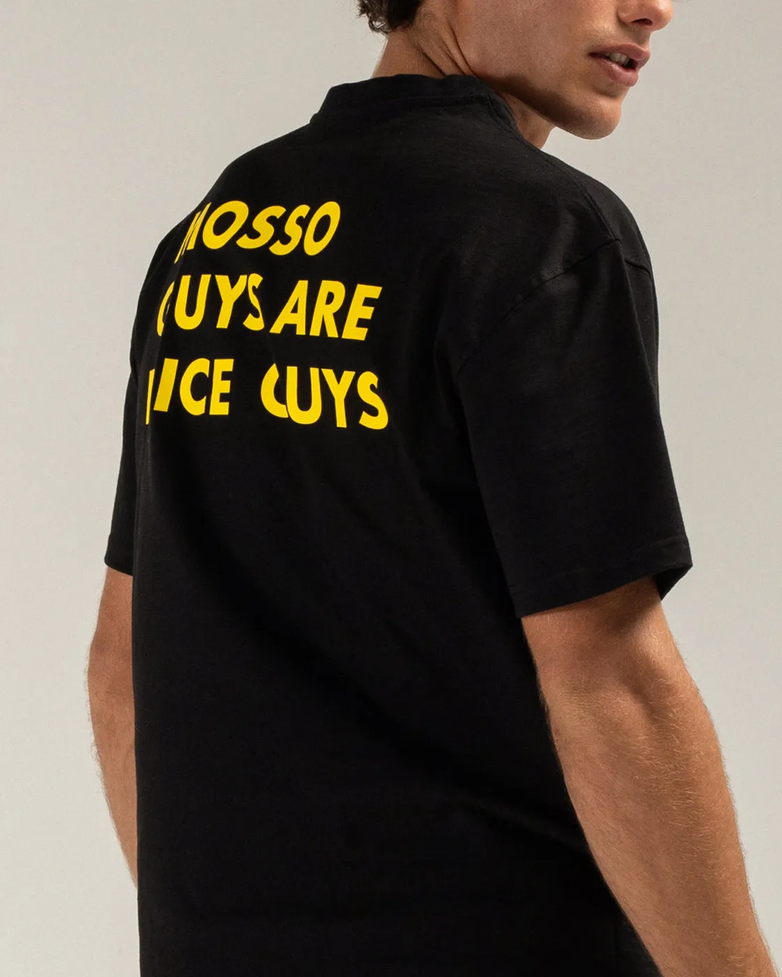 Mosso Sunwear Slogan t-shirt nera cotone bio