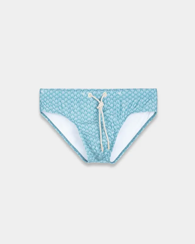 Mosso Sunwear Grains Drift Blue slip mare blu ECONYL aderente