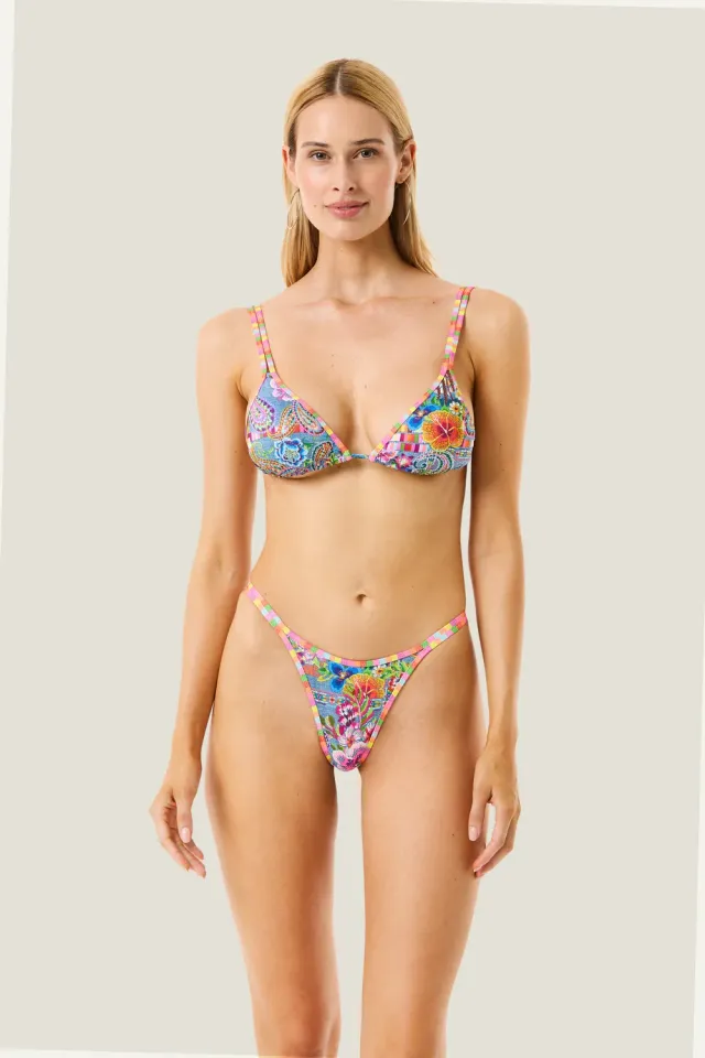 4 Giveness Triangolo Denim Mexican Bikini Slip Fasce