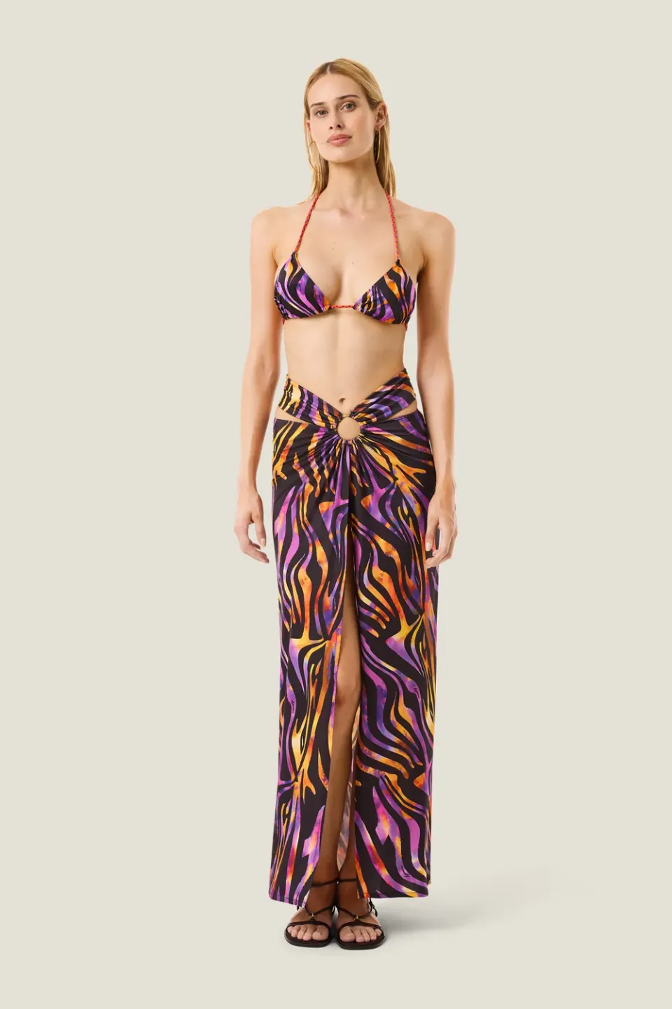 4 Giveness Hypnotic Zebra gonna lunga donna SM-LXL