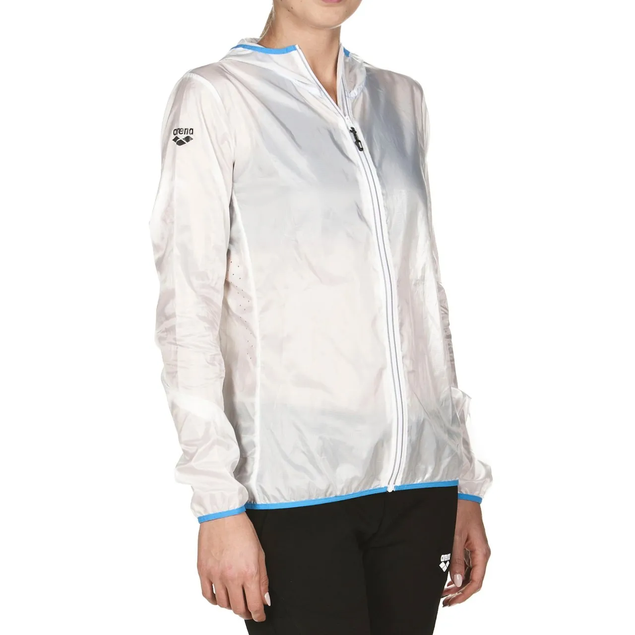 Arena Run Windbreaker Giacca Antivento Donna Bianca
