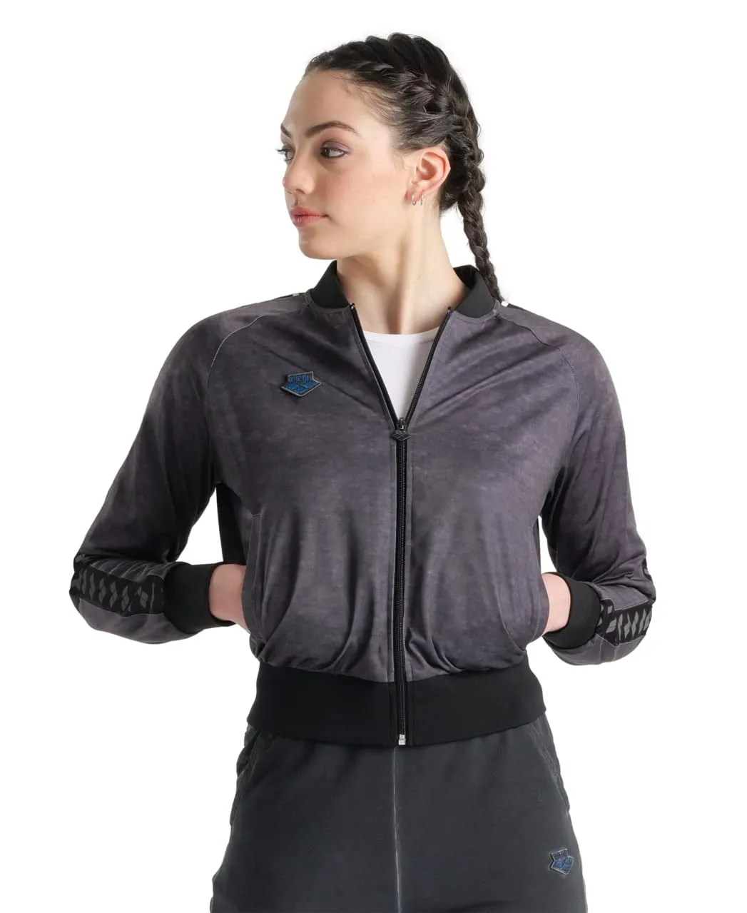 Arena Icons Relax Team giacca donna con zip tasche laterali