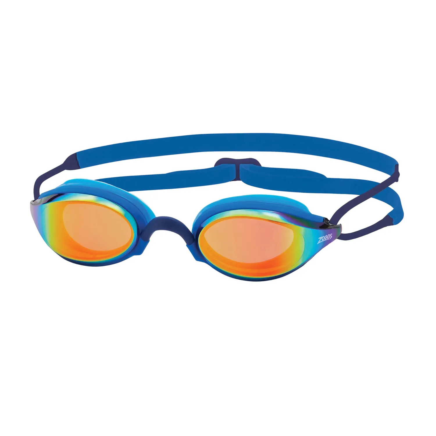 Zoggs Fusion Air occhialini nuoto bianco blu lente fumé