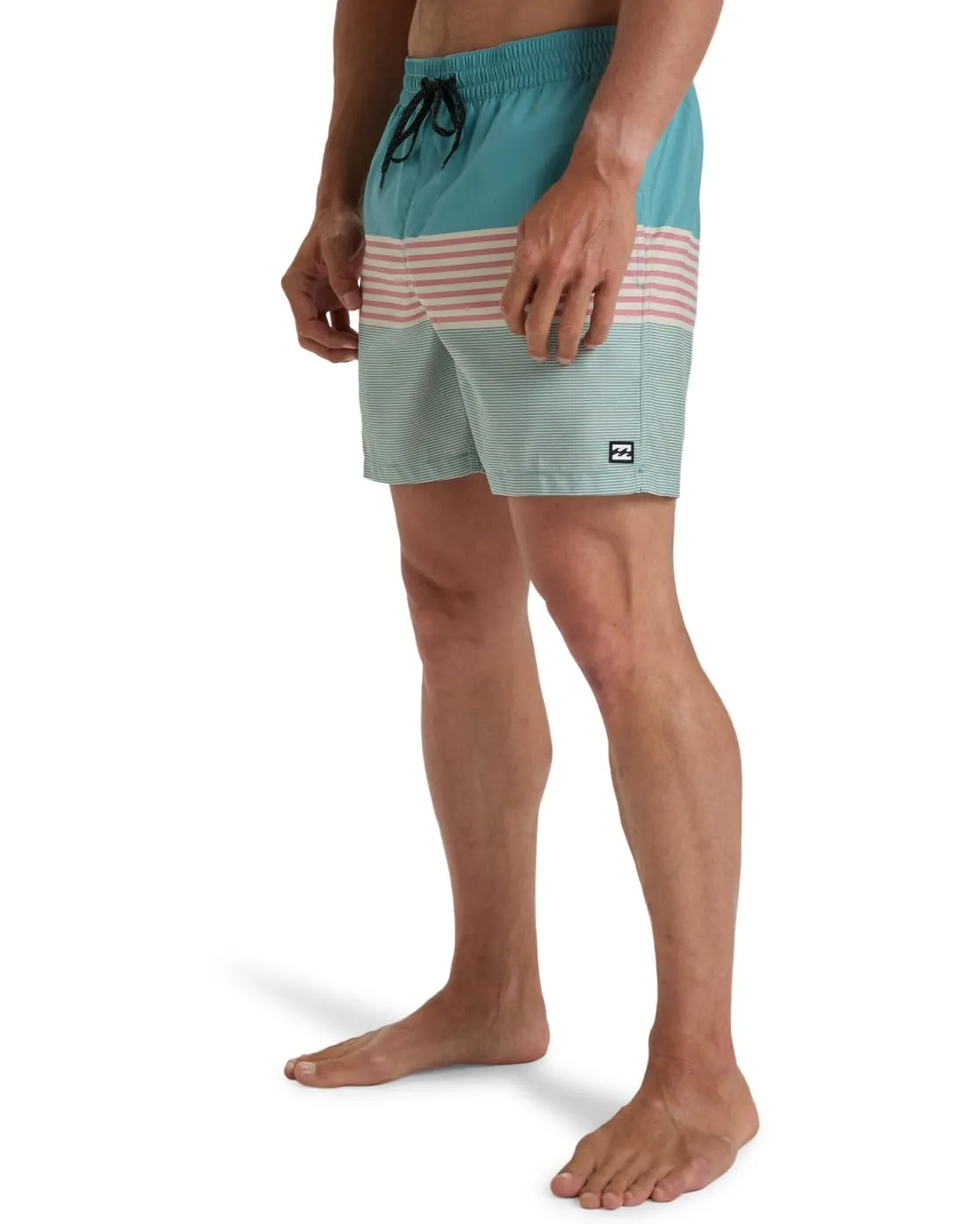 Billabong All Day Stripe LB boxer uomo L dusty teal mare