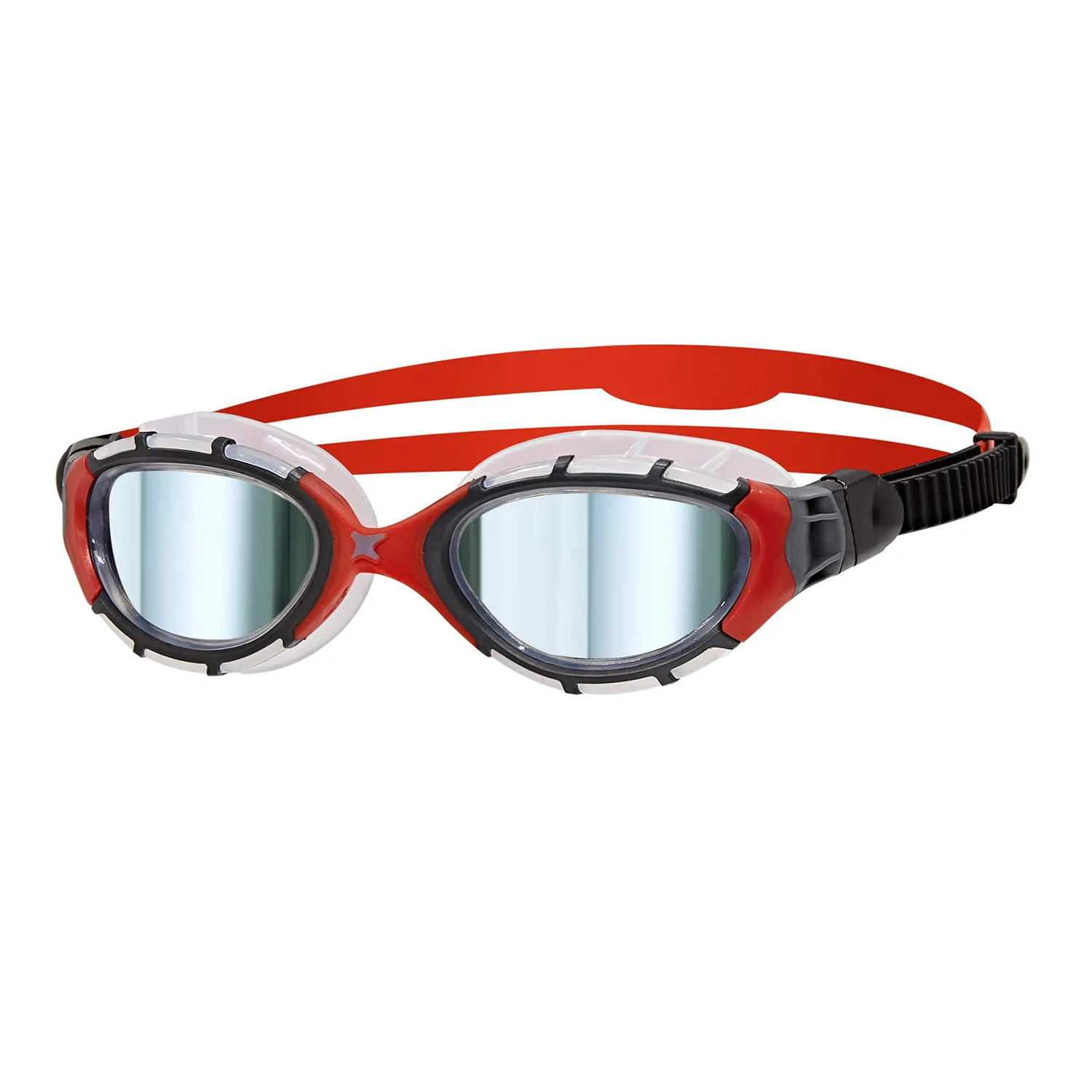 Zoggs Predator Flex occhialini nuoto nero grigio lenti fumé