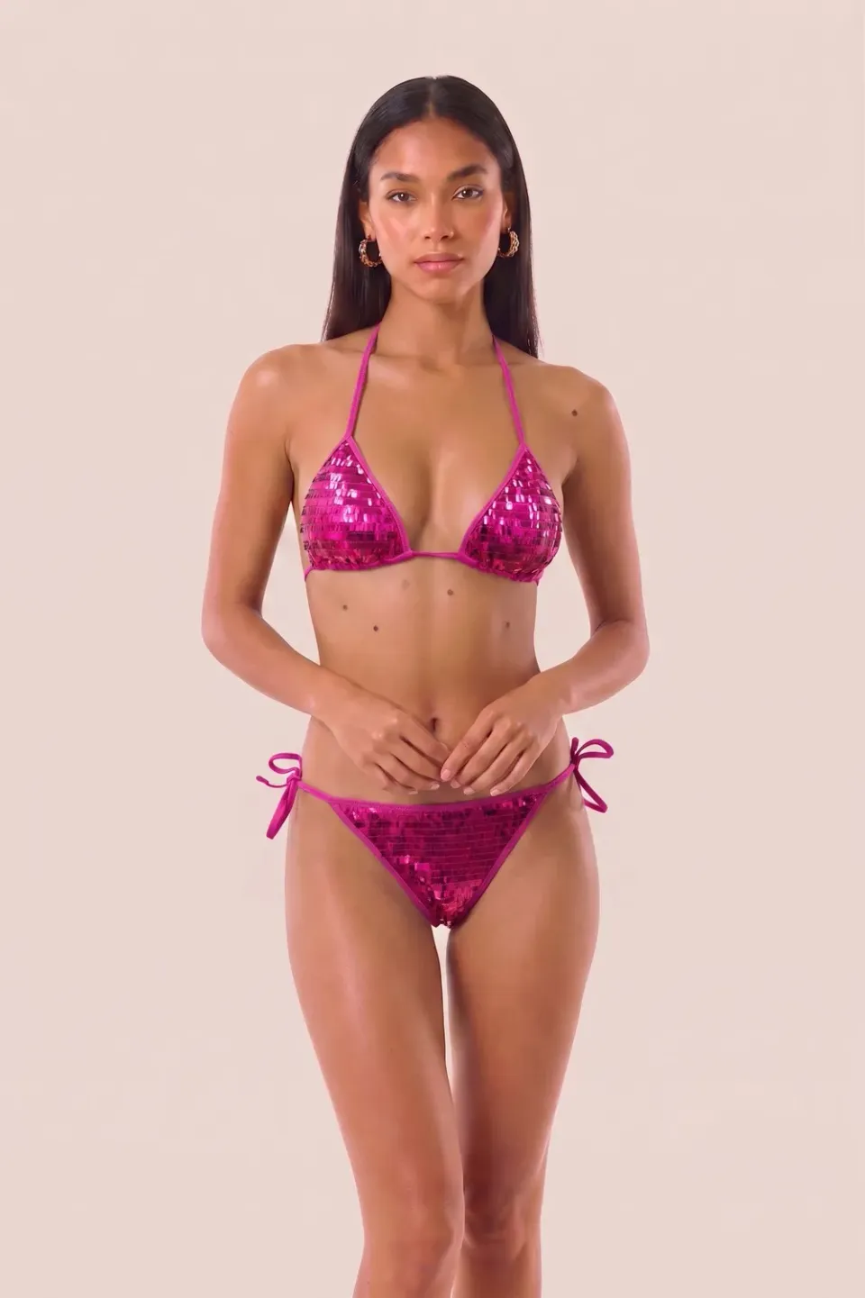 4Giveness Triangolo Fascia Paillettes bikini oro con paillettes