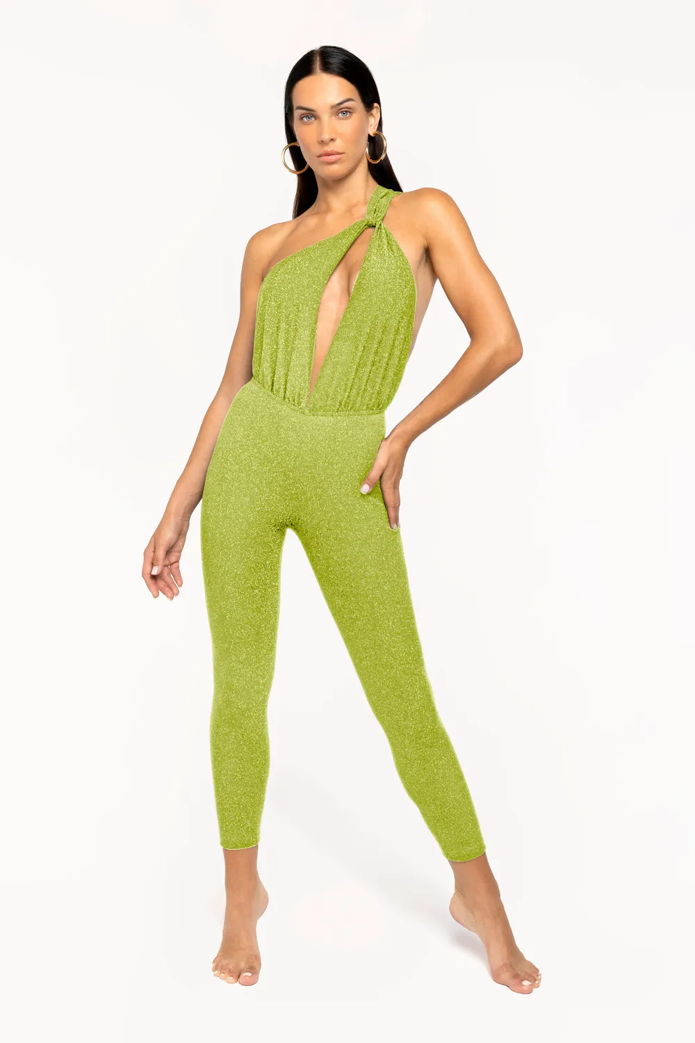 4 Giveness Must Have tuta lurex verde taglia S
