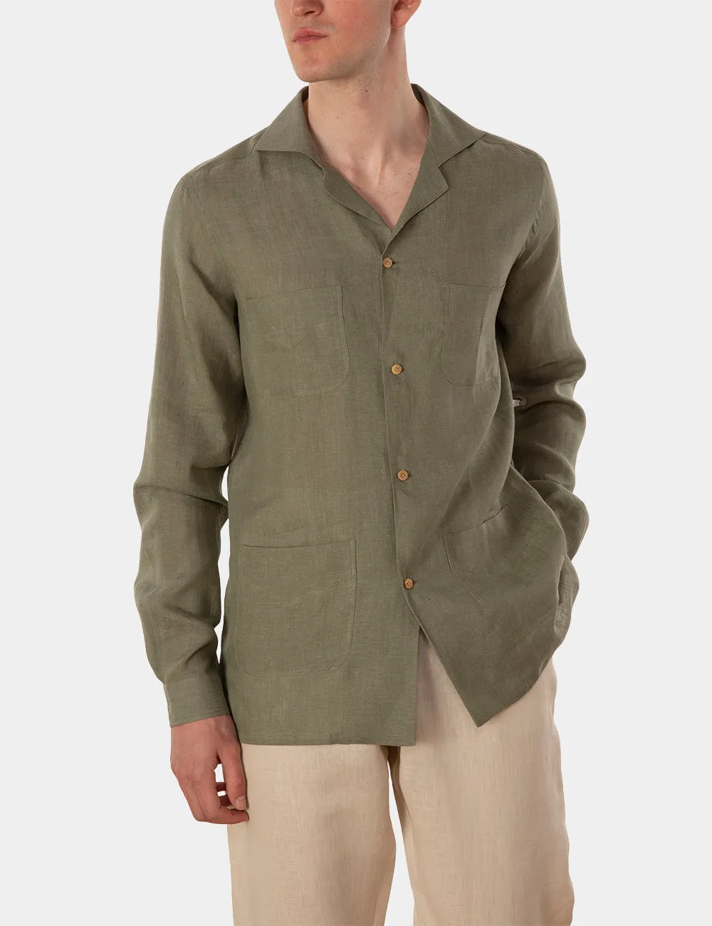 Ripa Ripa Ischia Verde camicia uomo leggera