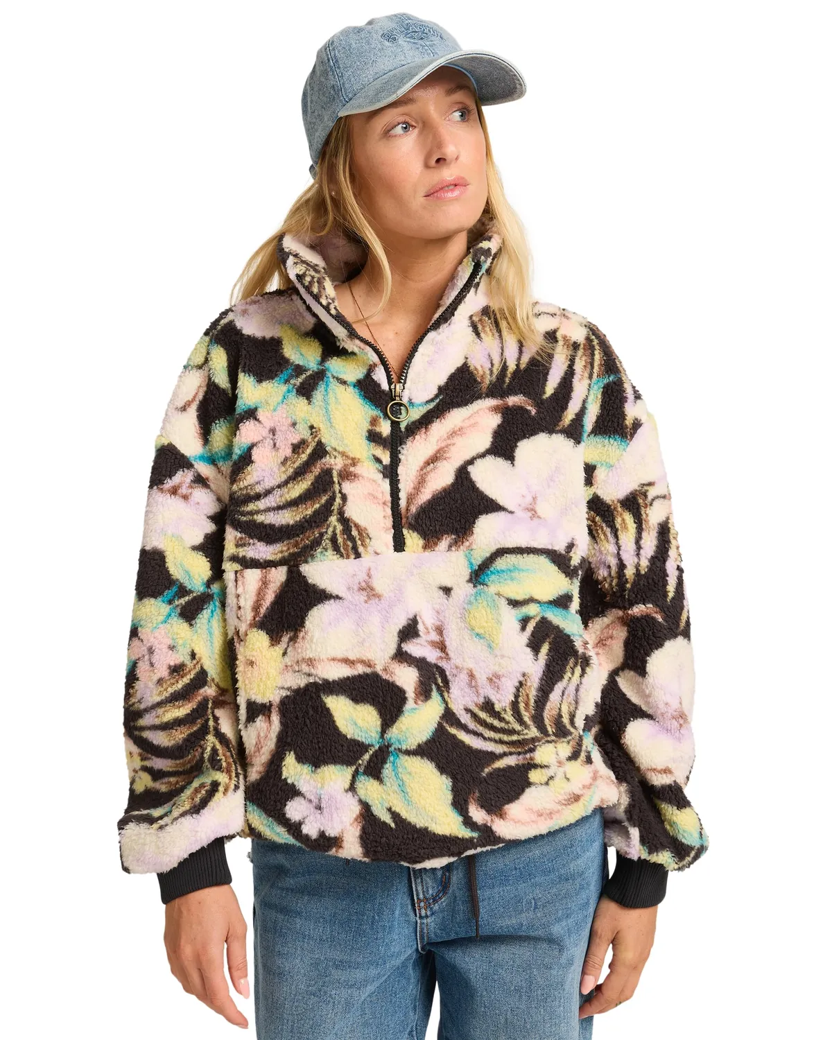 Billabong Time Off felpa donna mezza zip pile
