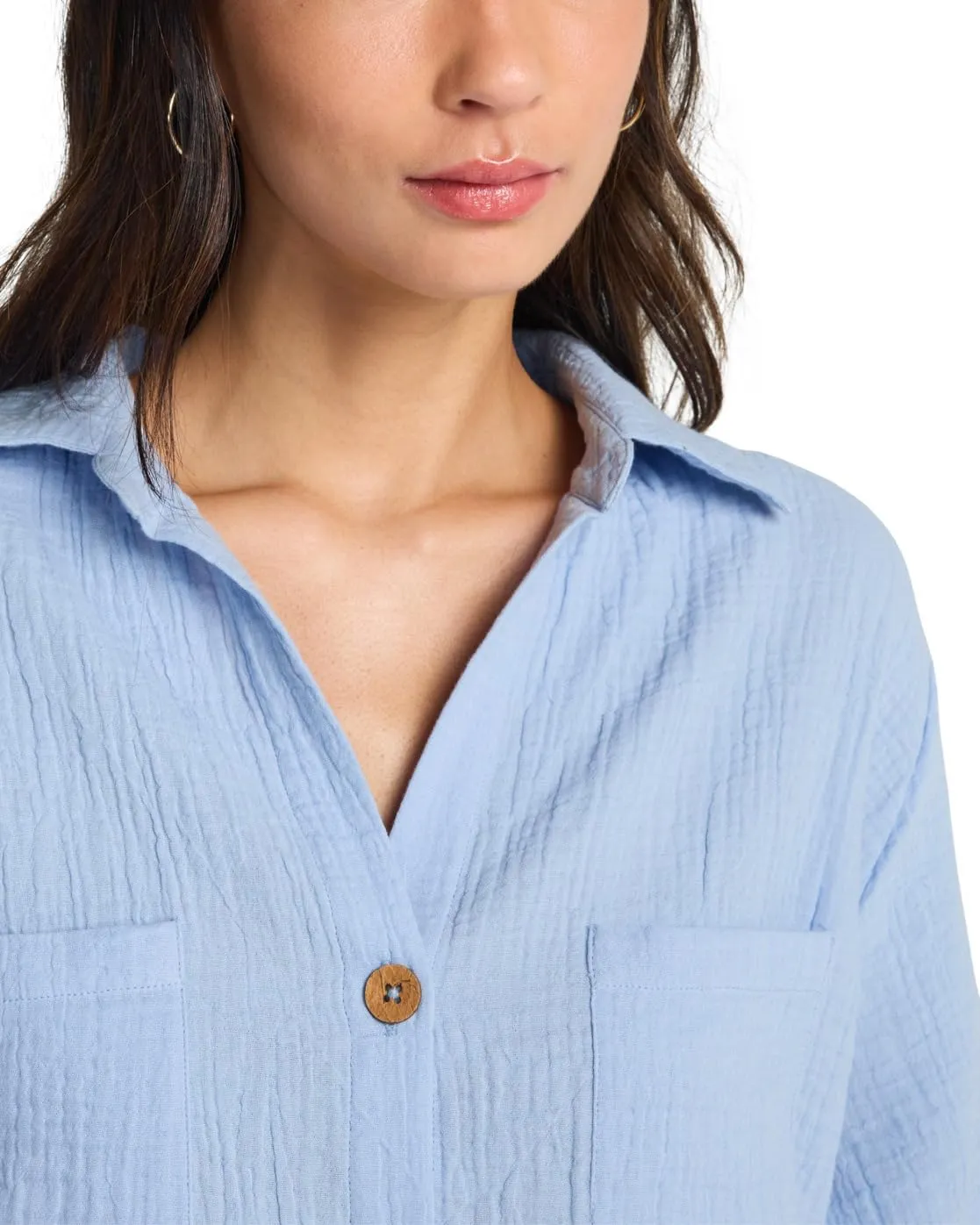 Billabong Swell Blouse Blusa Donna Garza Cristallo Salato Tasche