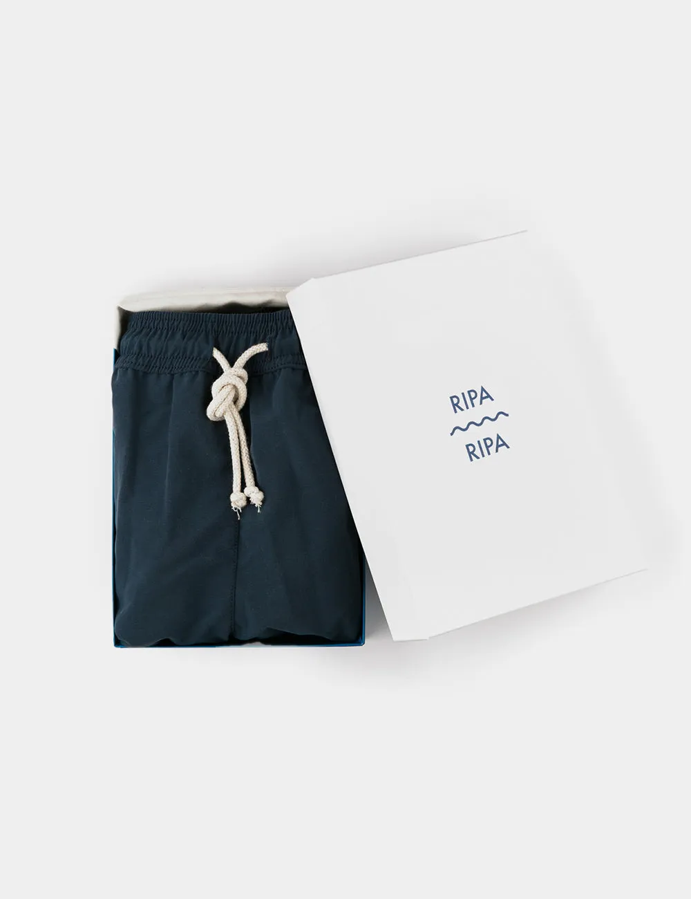 Ripa Ripa Blu Notte Costume Mare Uomo Tinta Unita
