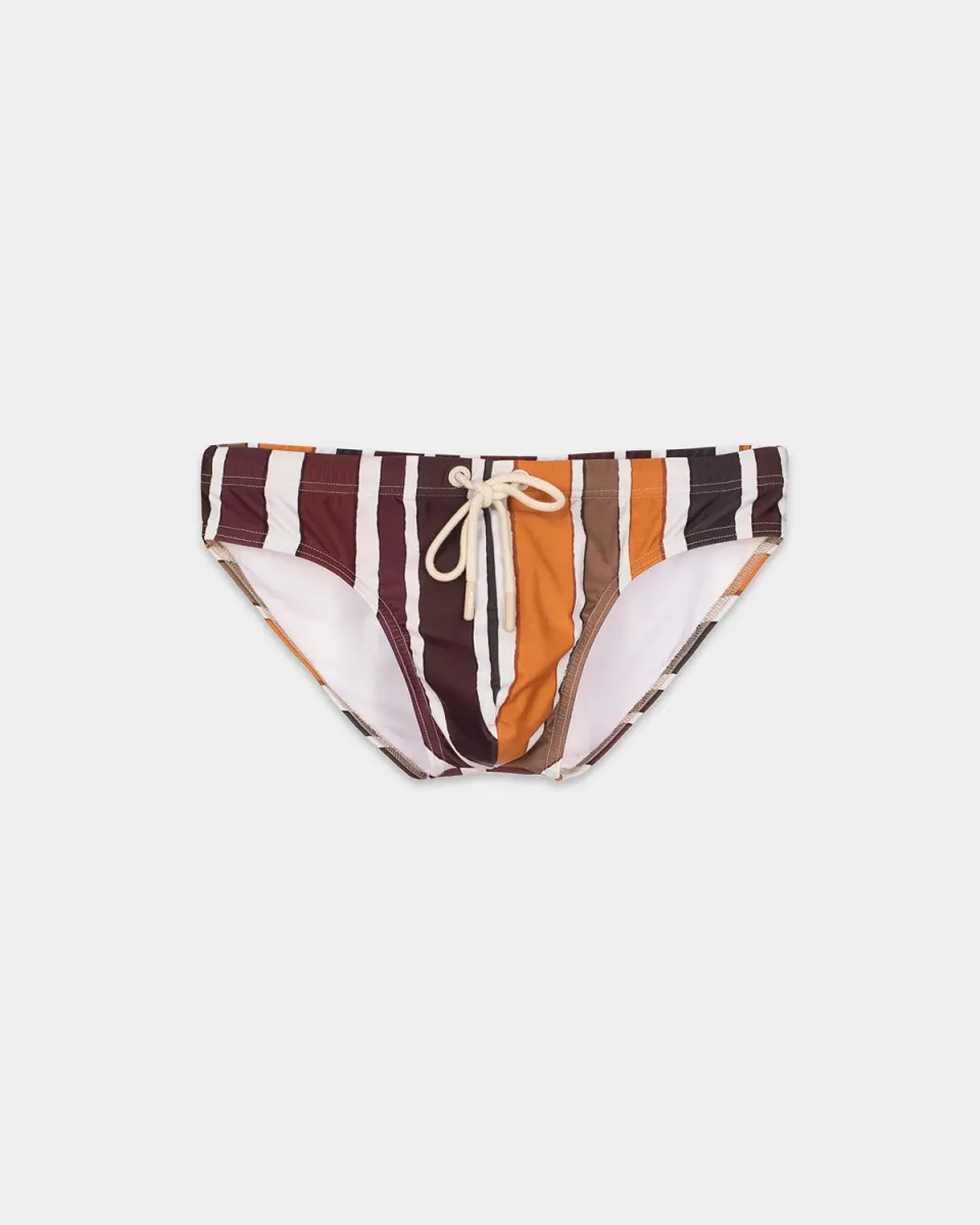 Mosso Sunwear Baiadera slip mare marrone righe