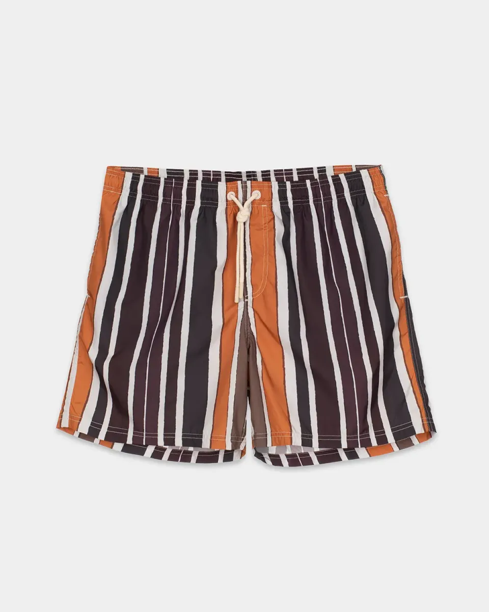 Mosso Sunwear Baiadera Boxer Mare Marrone Rigato