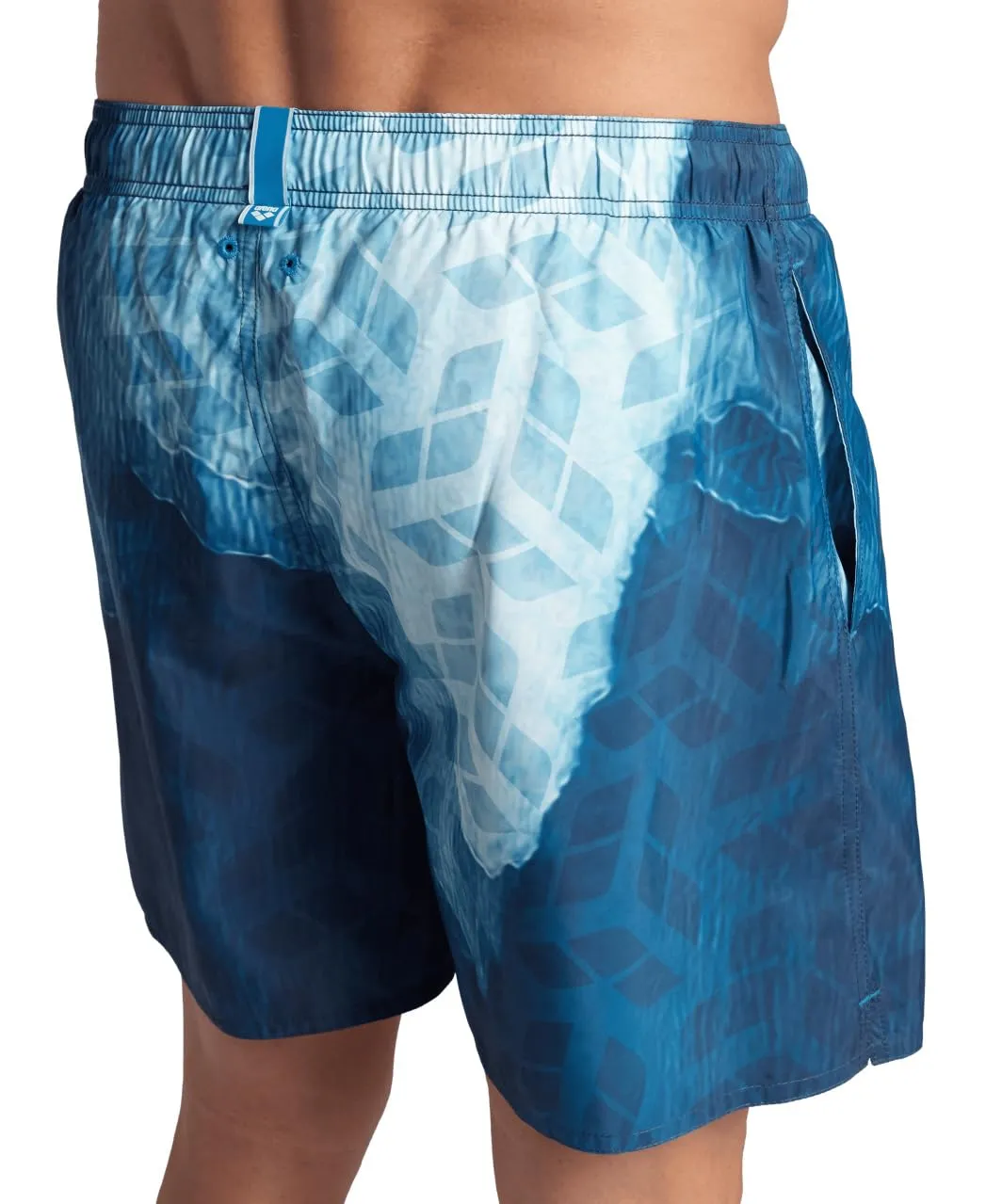 Arena Water Prints Beach Boxer mare white-monogram riciclato